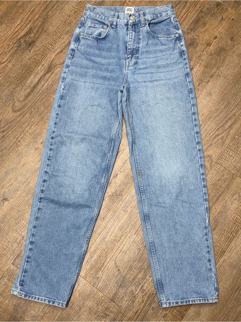 BDG High-Rise baggy Straight Leg Women’s Jeans - Light Blue size 27